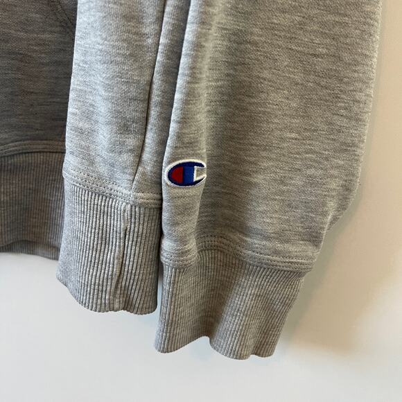 Champion Grey Monochromatic Fleece Lined Hoodie Sweatshirt Mens Large * - Picture 6 of 15